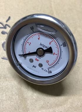 YN-40Z 0-10bar 0-150psi leipai 轴向耐震压力表 直径40mm 41-47