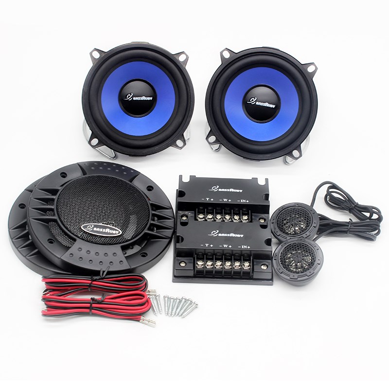 5寸套装喇叭高音重低音分频同轴全频改装扬声器