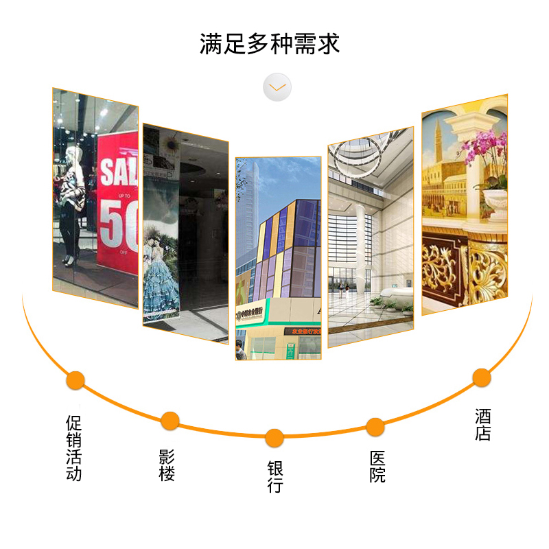 韩式X展架60x160 80x180易拉宝室内广告架海报制作设计铁质展示架