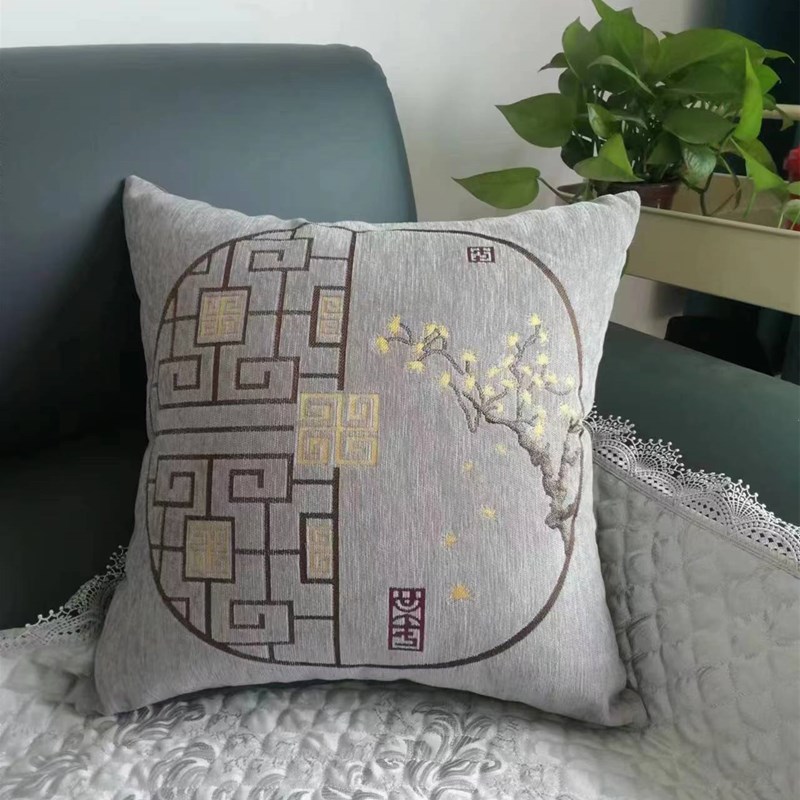 简约方形沙发抱枕学车载办公室靠垫套子可拆洗不含芯椅靠腰枕4550