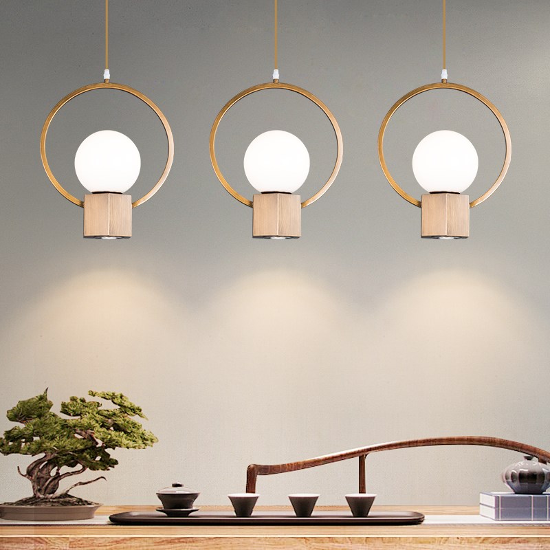 主卧室床头吊灯书房过道灯带射灯佛堂屏风中式古风餐厅茶室吊线灯