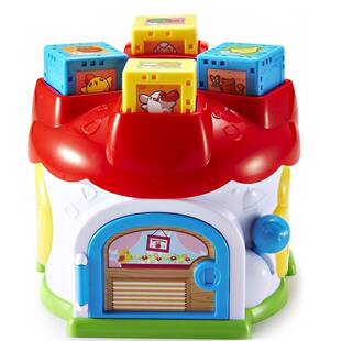 澳贝auby神奇多面积木屋奥贝幼儿童动手宝宝早教积木玩具