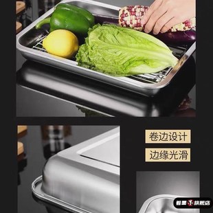 304不锈钢速冻保鲜盒带盖密封冰箱收纳餐盒便当盒冷冻商收纳