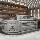 旧铁坊吧台收银台奶茶店咖啡厅商用转角柜台工业风酒吧前台接待台