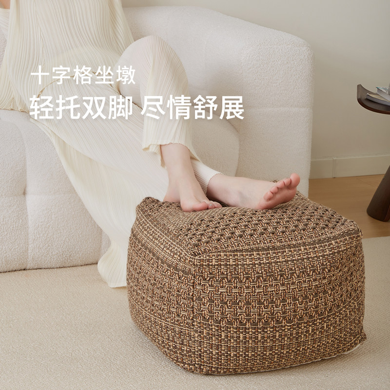 简约素色蒲e团地上坐墩坐垫可拆洗靠垫靠背懒人榻榻米茶几布艺抱