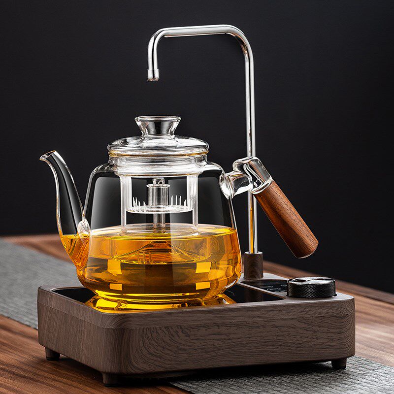 电陶炉耐热玻璃煮茶壶自动上水煮B茶器套装烧水泡茶蒸煮一体煮茶