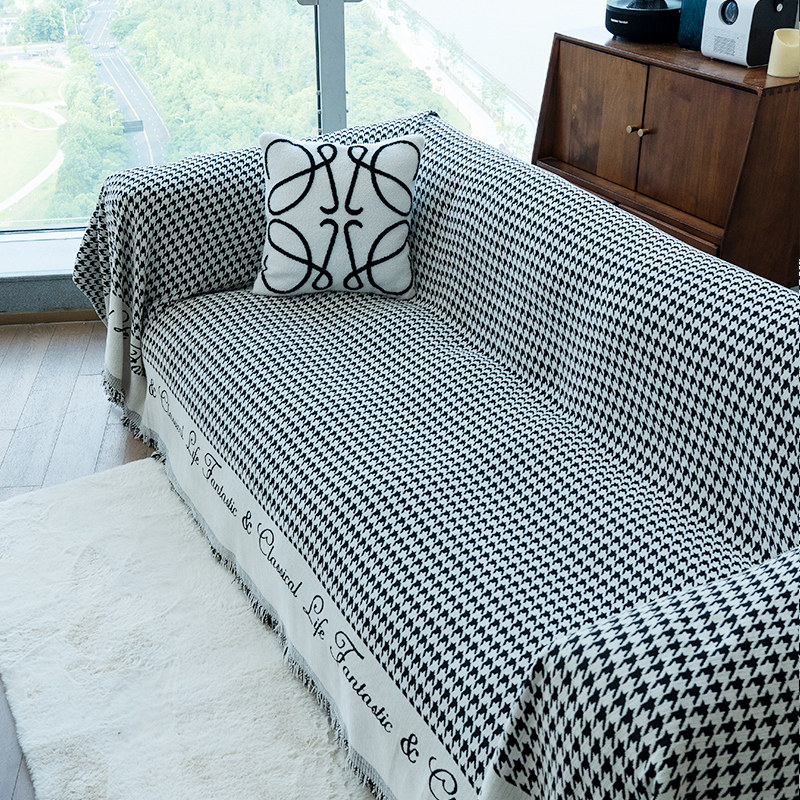 沙发套防猫抓盖布全盖沙发套罩沙发巾布全包毯Q懒人美式高级感夏