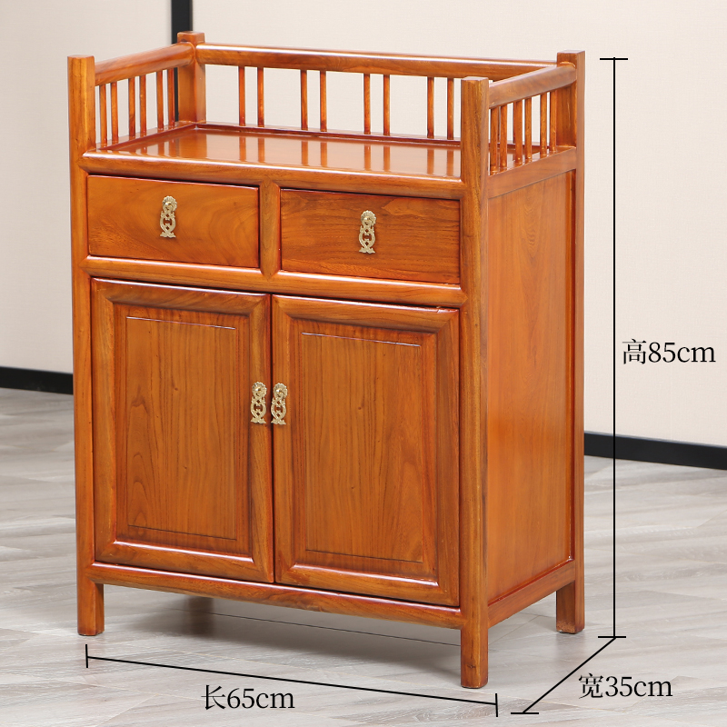 茶柜茶水柜置物架小型实木客厅储物柜酒柜餐边柜沙发边柜侧边柜窄