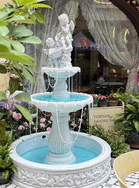 欧式庭院装饰流水喷泉婚庆许愿池别墅花园露台鱼池户外园林摆件