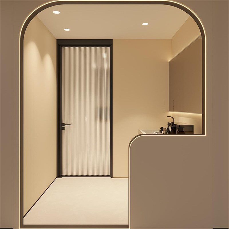 不锈钢金属门套弧形垭口包边异型包边门框拱门圆弧拉弯线条定制