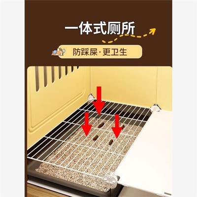 宠物狗笼子小型犬带厕所分离狗窝一室一厅一卫厕所一体狗别墅室内