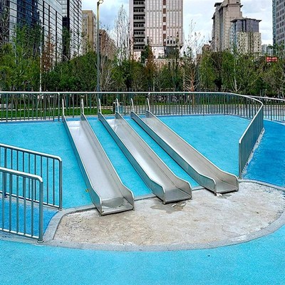 户外大型不锈钢滑梯儿童公园攀爬钻洞游乐设施无动力游乐设备定制