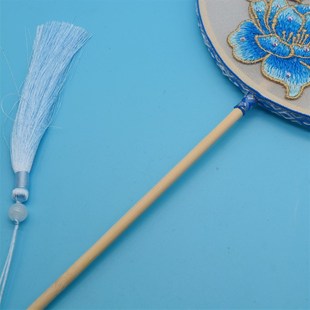 剧目醉清波舞蹈扇子新古典长柄团扇双面绣花成人儿童款表演出