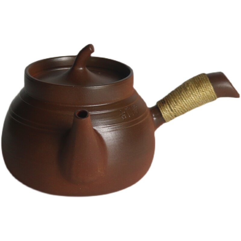 陶壶煮茶器柴烧老岩泥明火烧水壶粗陶砂铫木炭小火炉红泥电陶炉壶