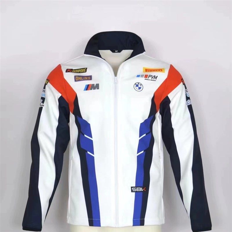 2025新款摩托车骑行防风冲锋衣印logo冬季宝马4S店工作服可定制