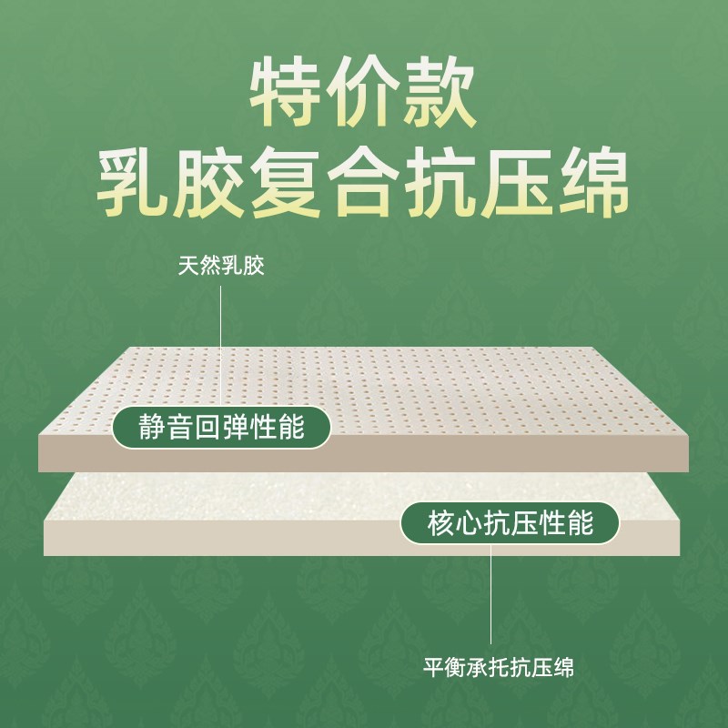 天然乳胶床垫泰国橡胶学生宿舍单人1米5席梦思1米8家用软垫海绵