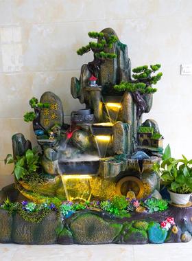 大型假山流水喷泉摆件室内阳台鱼池造景装饰庭院花园水景景观布置