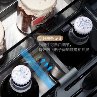 柜蓝 调味拉篮拉篮橱柜厨房小尺寸立窄内置调料厨柜置物架篮抽屉式