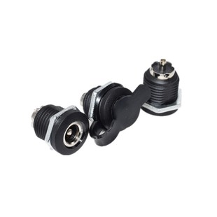 022D 2.5mm带螺纹螺母 DC直流电源插座母座 2.1 开孔11mm 5.5