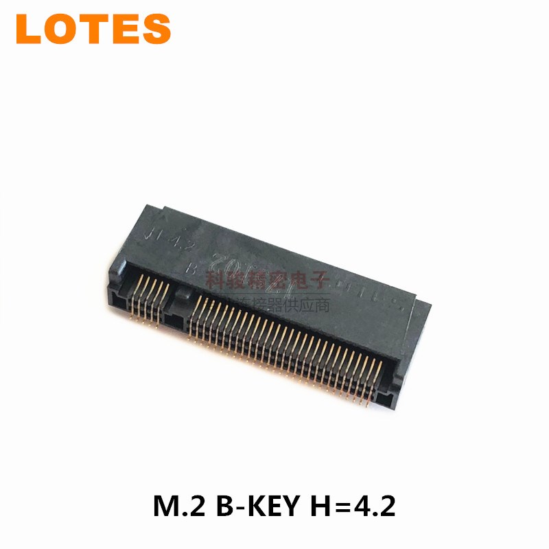 Lotes嘉泽APCI0105-P001A连接器M.2 67P B KEY H=4.2 NGFF插座