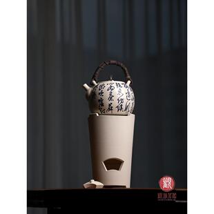 手工白泥炭炉火煮茶炉家用简约功夫茶具碳炉室内外蜡烛围炉煮茶