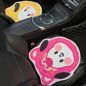 汽车坐垫冬季 通用女士车载座垫单片?椅垫子 加绒爱修狗四季