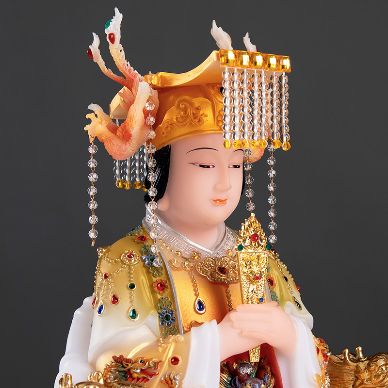 汉白玉妈祖雕像供奉湄洲岛神妈祖天上圣母娘娘神像客厅