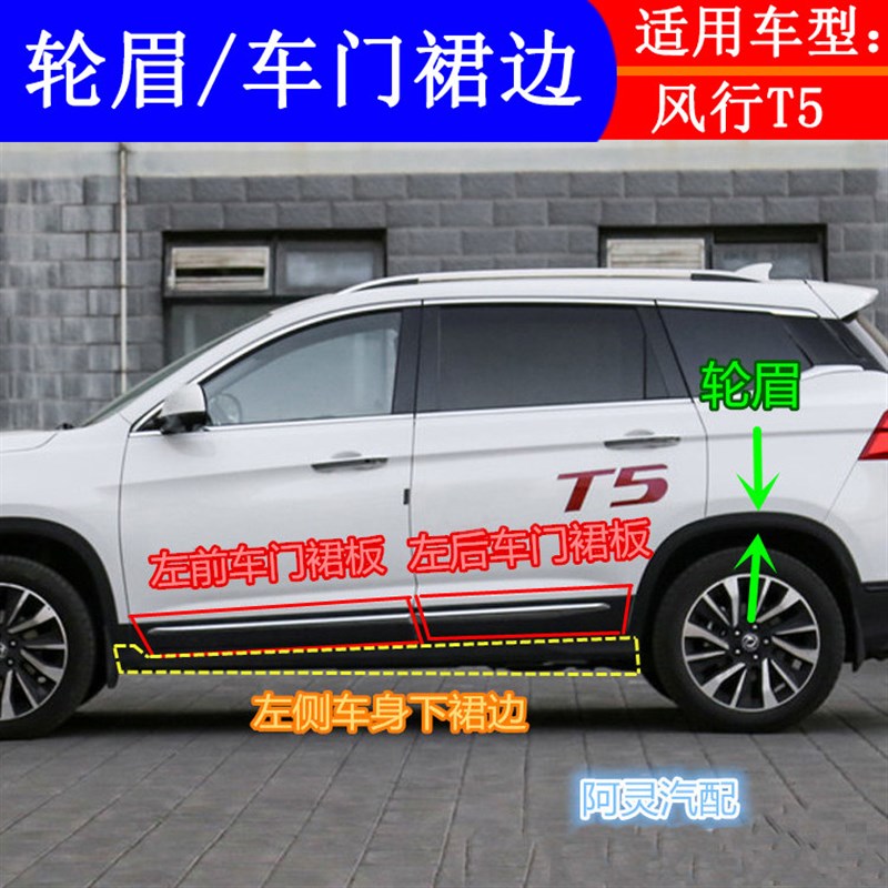 适配东风风行门裙板外防擦饰条身下裙边轮轮眉侧围包围 - 实物图