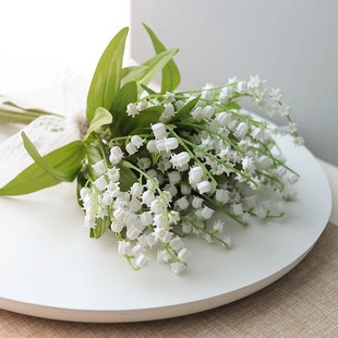 小新铃兰仿真桌面摆设风铃草假郁金香手捧干束