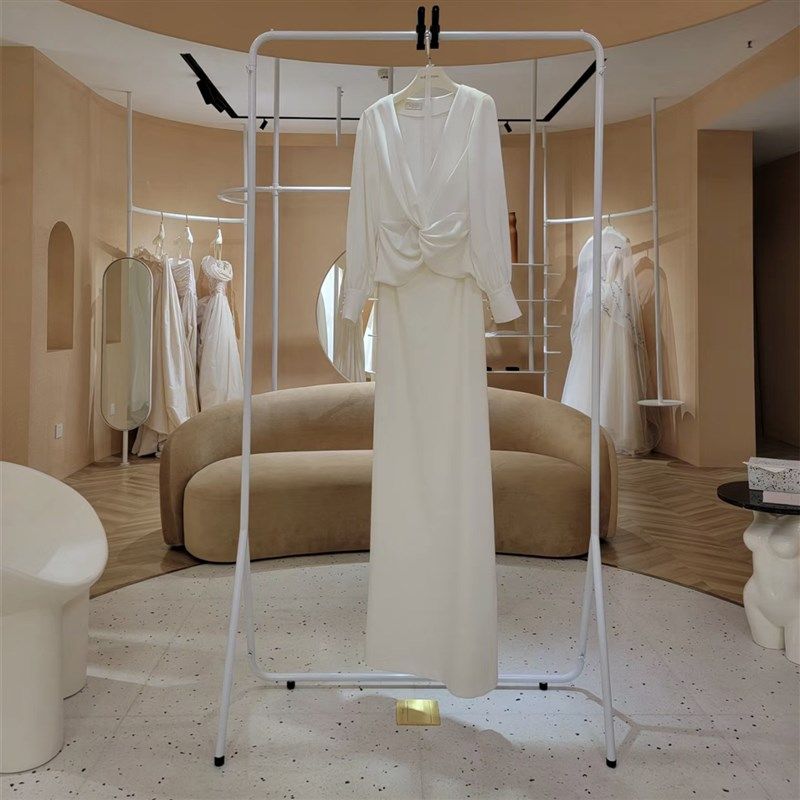 白色婚纱展示架影楼礼服陈列货架样衣挂衣架落地式头纱架子,商业/办公家具,服装展示架,淘宝优惠券,粉丝福利购,淘宝优惠卷