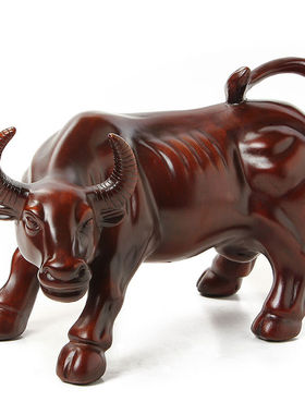 牛招财树脂工艺品新房办公室桌酒吧台面博古架装饰炒股吉祥物