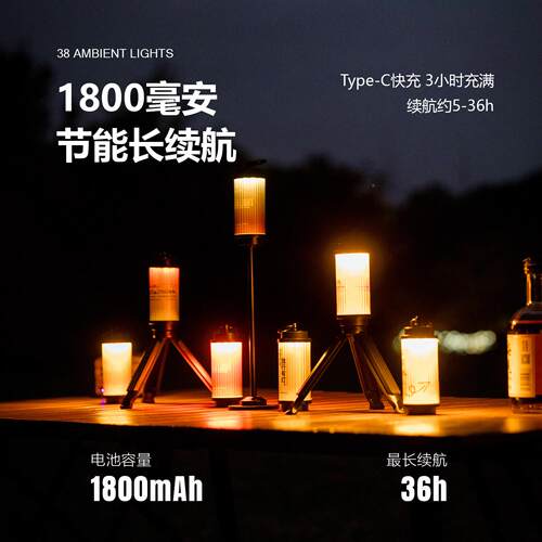 Mountaihiker户szk158外营n地8灯灯帐篷灯充电式多功能便携式挂灯