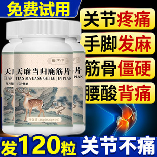天麻当归鹿筋片丸正品官方旗舰店腰膝腿关节麻木手脚疼痛中老年