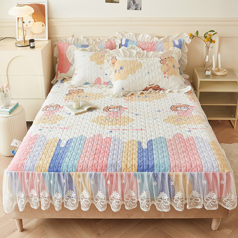 床笠款单件夹棉绗缝边加厚珊瑚绒床垫保护床罩防滑,床上用品,床笠,淘宝优惠券,粉丝福利购,淘宝优惠卷