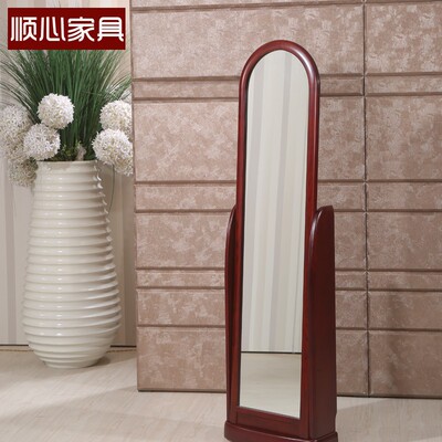 顺心家具实木镜子全身穿衣镜家用试衣镜全身镜卧室落地镜