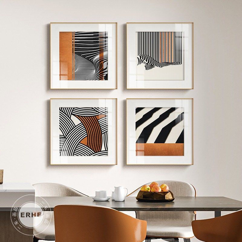 橙色思念现代橙色抽象线条装饰画客厅级感挂画墙壁画,家居饰品,现代装饰画,淘宝优惠券,粉丝福利购,淘宝优惠卷