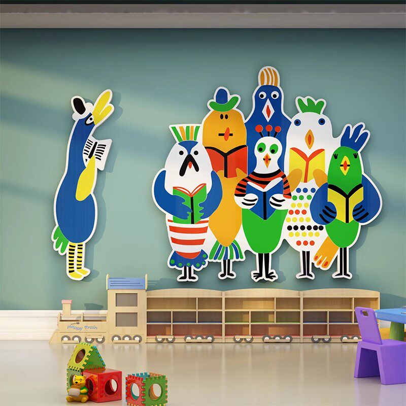 儿童图书角布置装饰绘本馆墙面纸挂画幼儿园阅读区背景文化环创,家居饰品,文化墙贴,淘宝优惠券,粉丝福利购,淘宝优惠卷
