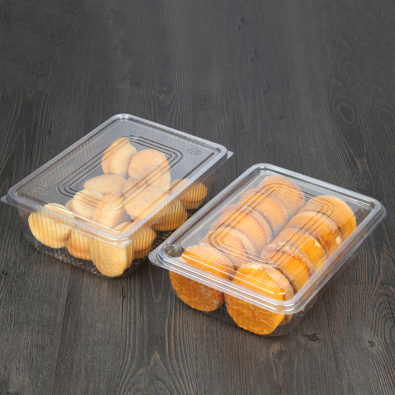 食品包盒一次性干果盒密封蛋卷打包盒面盒子塑料糕点盒