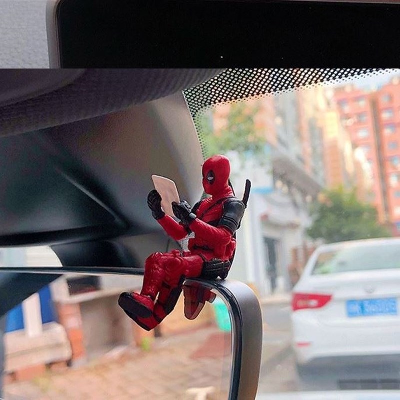 新款汽车中控台装饰车载显示屏电脑显示器屏幕趴趴公仔小玩偶