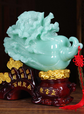 百财聚来白菜中式家居客厅电视柜玄关招财装饰品乔迁业礼品