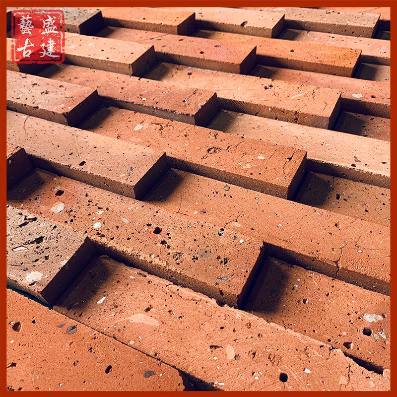 仿古艺术立体墙砖红条砖 闽南风黏土红砖切片 红砖肌理文化砖