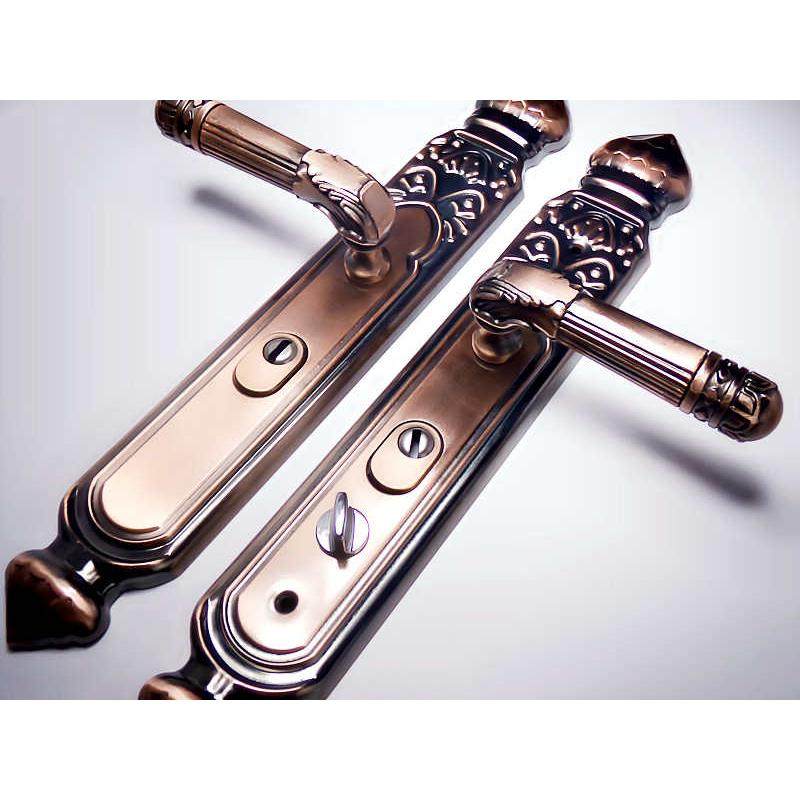 【天天特价】防盗门把手铁面板铝拉手锁芯标准孔距红古铜包邮房门,基础建材,机械门锁,淘宝优惠券,粉丝福利购,淘宝优惠卷