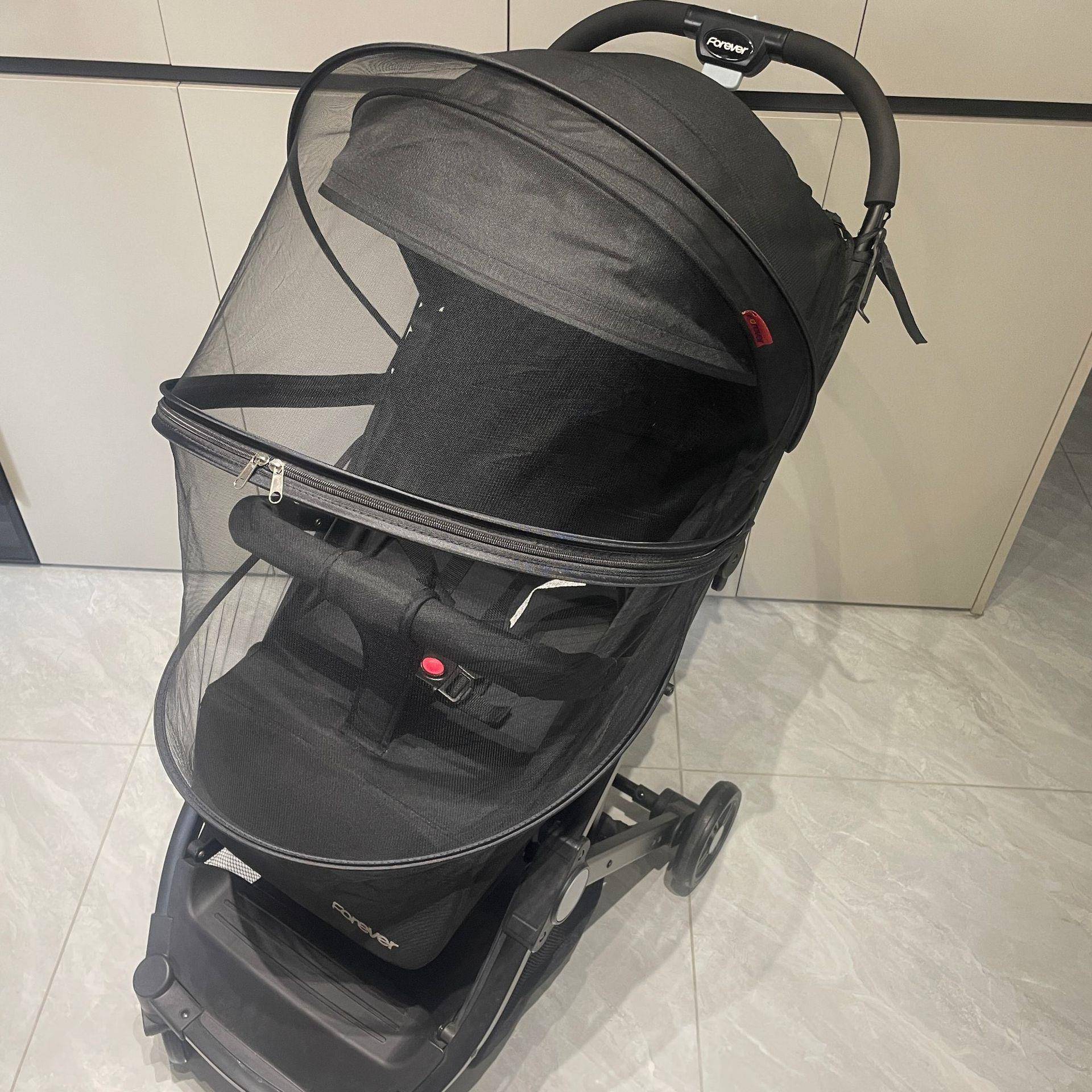 婴儿车蚊帐全罩式通用加密高景观手推车防蚊帐宝宝伞车蚊帐夏天