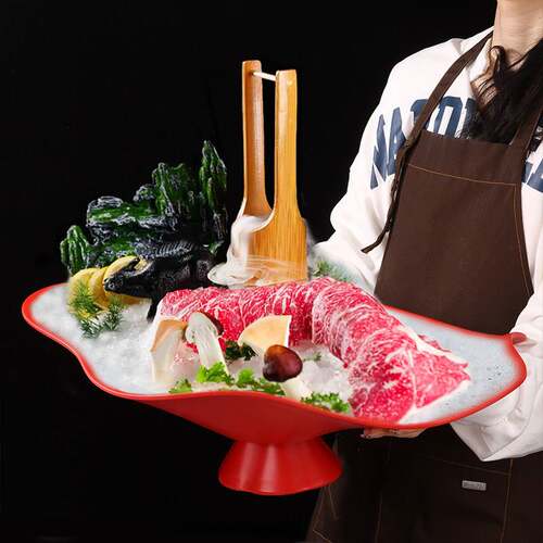 玖月美海鲜姿造刺身盘96026三文鱼海螺鹅肝日料拼盘雪花肥牛摆盘