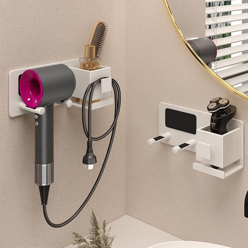 吹风机置物架免打孔浴室电吹风挂架壁挂式卫生间风筒支架收纳架子