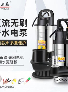 直流潜水泵12V24V48V60V家用电瓶车抽水泵小型电动农用灌溉抽水机