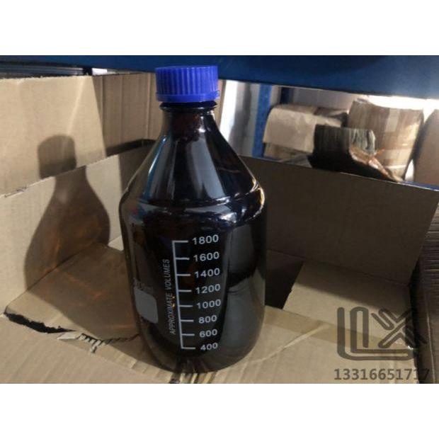 2000ml 2L 棕色 蓝盖试剂瓶 丝口玻璃瓶 螺口兰盖瓶螺纹口带刻度