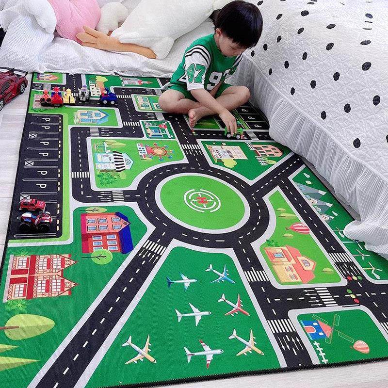 儿童房间地毯卧室交通房床边男孩游戏书房小孩汽车停车场客厅地垫,居家布艺,地毯,淘宝优惠券,粉丝福利购,淘宝优惠卷