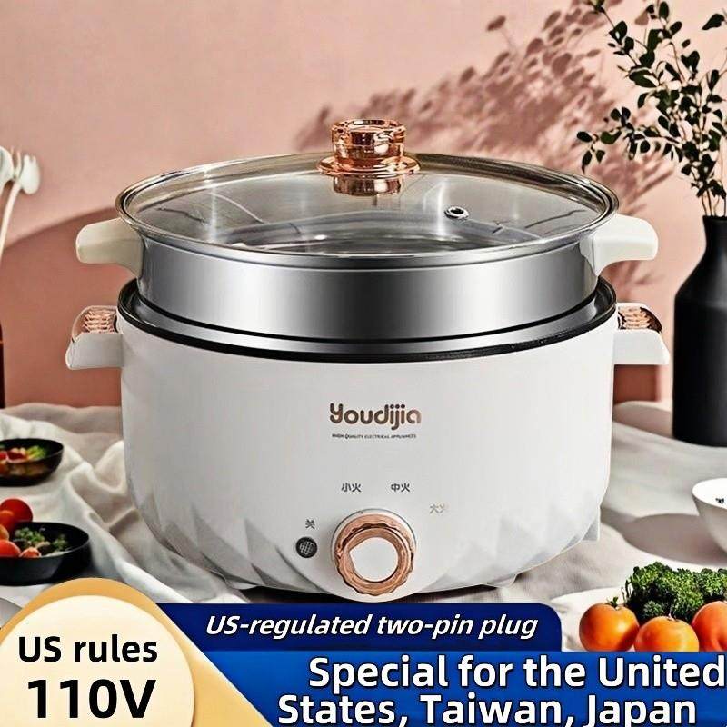 出口美国110v快煮锅多功能电热电煮锅一体款不粘锅小电锅宿舍学生,厨房电器,电煮锅,淘宝优惠券,粉丝福利购,淘宝优惠卷