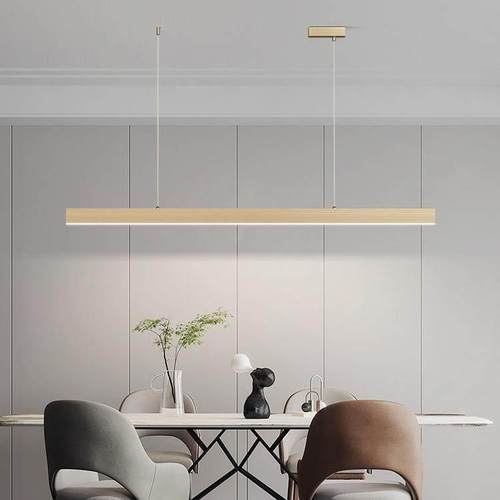 全光谱护眼餐厅吊灯吸顶灯普瑞极简饭厅大气一字长条办公室岛台灯